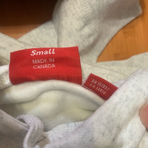 Supreme Light Gray Hoodie with Red Graphic - Picture 7 of 7